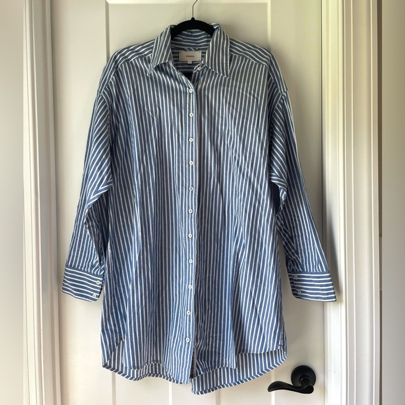 Xirena Mediterranean Striped Roxy Mini Dress / Tunic Top - Picture 3 of 10